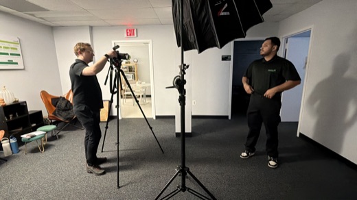 Behind the scenes on a ProLight Media shoot